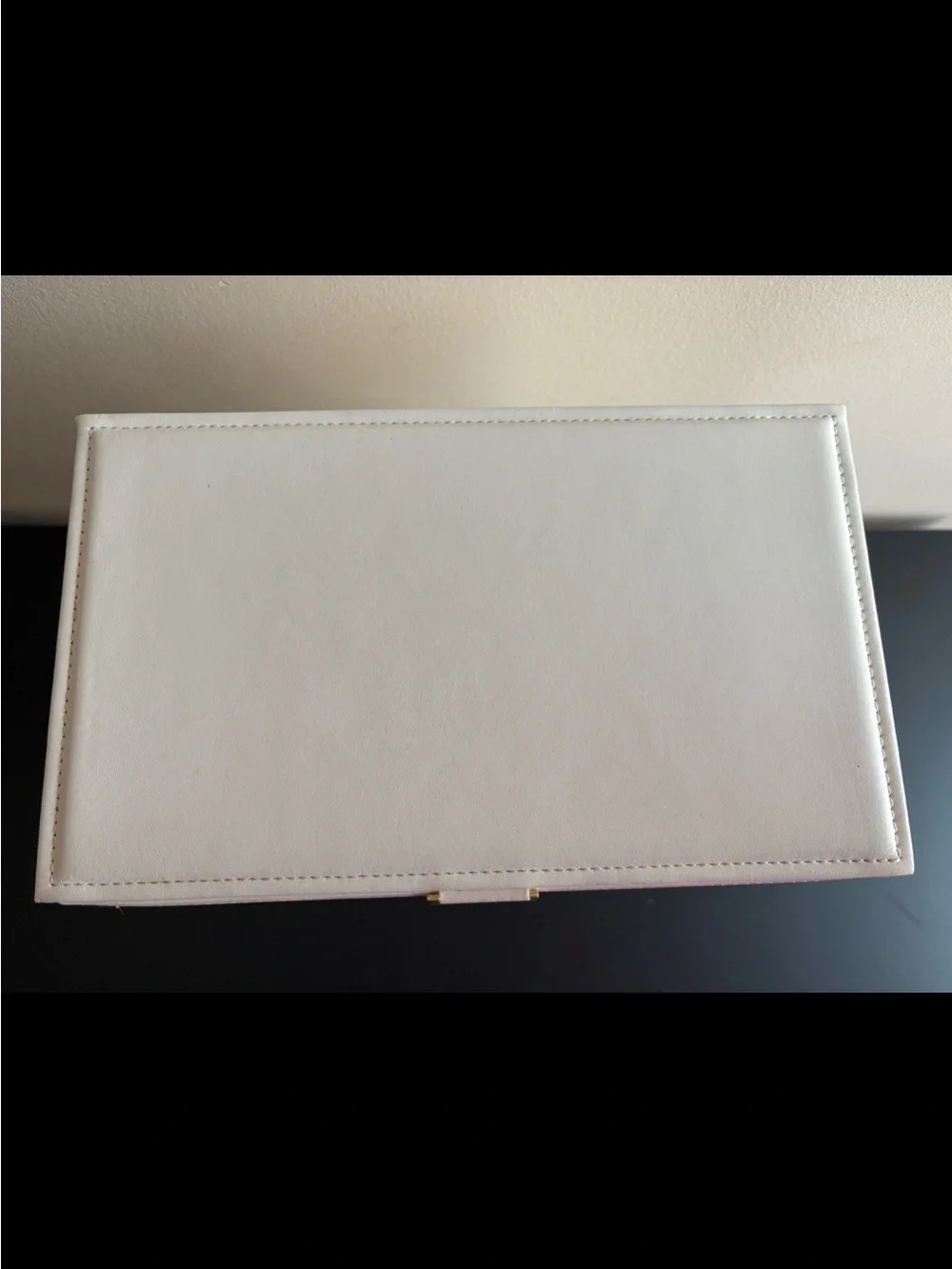 Vlando 6 Tier White Jewelry Box With Gold Hardware and Mirror